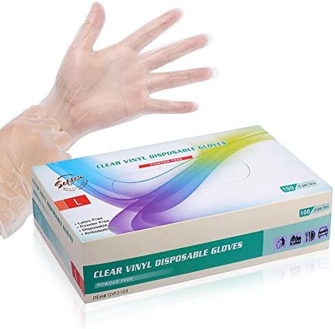 Clear Vinyl Disposable Gloves 100ct