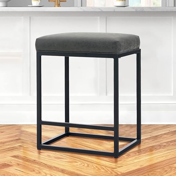 Aosky 26" Counter Height Bar Stools Set of 2 (Grey/Black) or (Brown/Black)