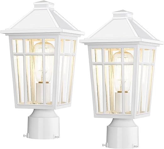 Outdoor Light Fixture (2-Pack White)