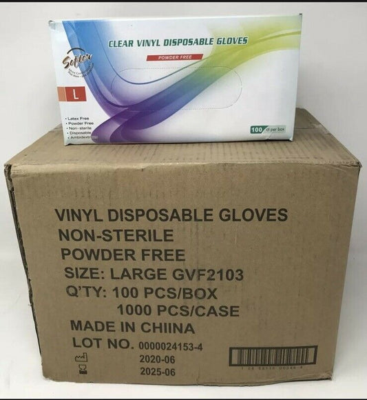Clear Vinyl Disposable Gloves 100ct